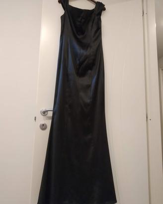 Vestito da sera nero in raso