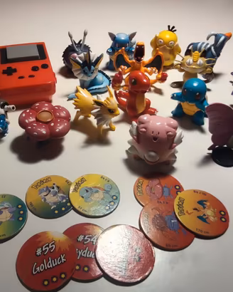 Lotto Pokémon Vintage TOMY 1999 + BattPoke Rosso