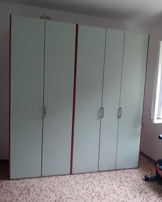 Armadio 5 Ante+Comò+2 Comodini+Specchio Usata 1098