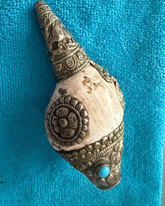 Dungkar tibetana 14cm turchese corallo