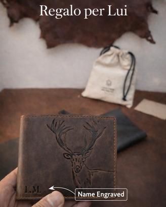 Portafoglio in Pelle con Stampa Idraulica- Per lui