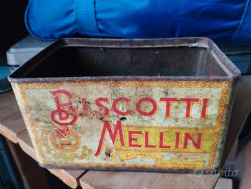 vintage barattolo caffè e biscotti mellin 