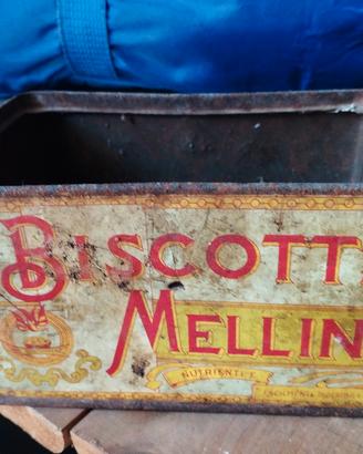 vintage barattolo caffè e biscotti mellin 