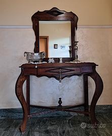 🪞 Consolle in legno con specchio
