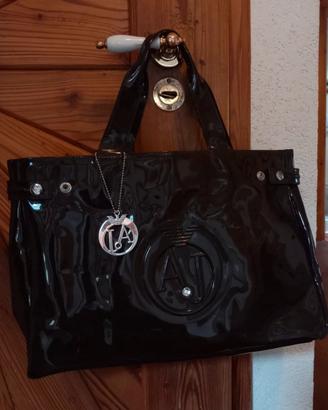 borsa armani jeans in vernice