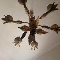 Lampadario in ferro battutto