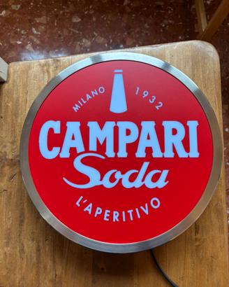 Insegna cromata Campari Tonda
