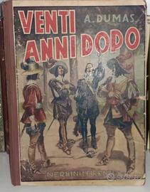LIBRO vintage 1947 A.DUMAS,20 ANNI DOPO D'Artagnan