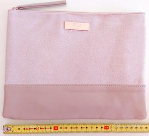 Trousse pochette rosa Hugo Boss 28 x 21 cm nuova