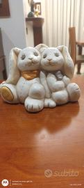 statuetta Thun due conigli