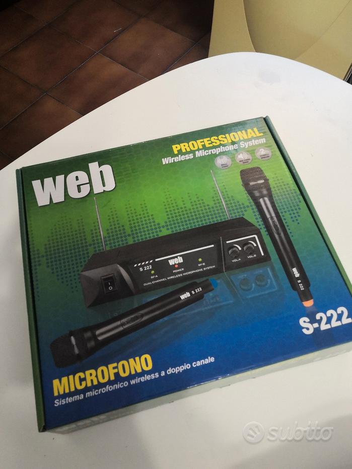 KIT COPPIA MICROFONI PROFESSIONALI WIRELESS CON CENTRALINA VHF