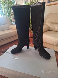 stivali donna camoscio nuovi misura 37