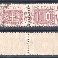 1914 pacchi postali 10 lire lilla 1 valore usato