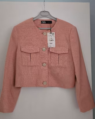 Blazer crop Zara L stile Chanel