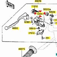 Supporto leva frizione Kawasaki GPX R 600 13091144