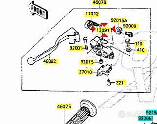 Supporto leva frizione Kawasaki GPX R 600 13091144