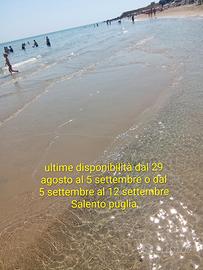 Casa vacanza Salento 29 agosto in poi mare