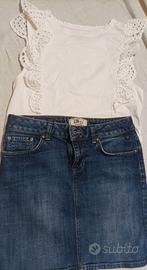 Gonna in Jeans LTB+Gratis magliatta smanicato