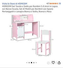 Scrivania bimba 5/8 anni