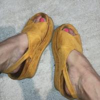 sandali con zeppa gialli molto usati 38 Scarpe 