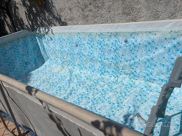 Piscina 2x4 metri alta 1m con pompa a sabbia