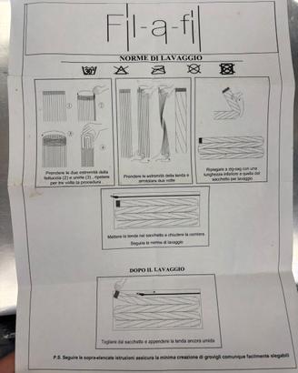 Tenda a fili/catene di design – Nuova – 290x76cm