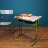BANCO SCOLASTICO VINTAGE ANNI 60/70 IN METALLO E F