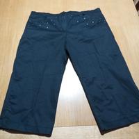 pantaloni neri Capri con strass. Tg 50