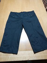 pantaloni neri Capri con strass. Tg 50
