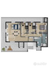 Nuovo attico con terrazza a livello di 60 mq