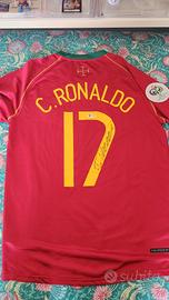Maglia Portugal Cr7 autografata COA Beckett 