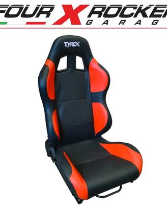 SEDILE SPORTIVO TYREX ECOPELLE NERO-ROSSO