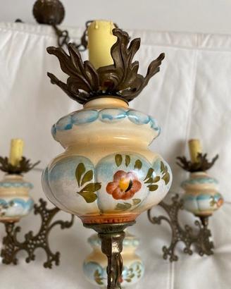 Lampadario ceramica di Bassano del Grappa