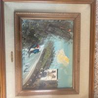 Aldo Pironti – Paesaggio di campagna con figure