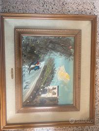 Aldo Pironti – Paesaggio di campagna con figure