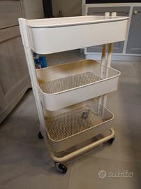 Carrellino da cucina IKEA RASKOG bianco crema