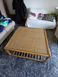 Tavolino Bambu e vimini