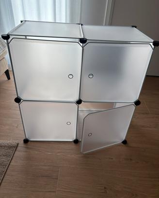 Armadio cubi trasparente