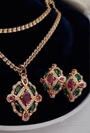 parure donna in oro laminato 14k 