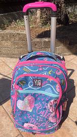 Zaino Trolley Scuola YUB (Seven) – Fucsia/Denim