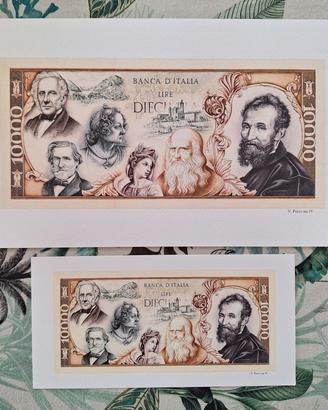 Stampa da collezione 10000 lire Banca d'Italia
