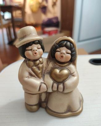Coppia Thun sposi cuore oro
