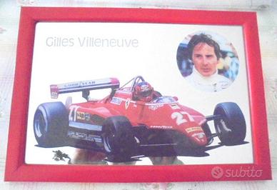 Gilles villeneuve quadro specchio vintage