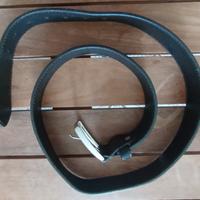 Cintura nera in vera pelle