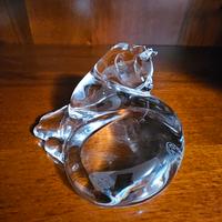 Gatto in cristallo baccarat francese