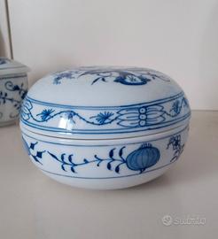 Scatola in porcellana Meissen cipolla blu