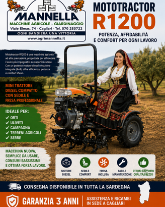 Mototractor R1200 - MINI TRATTORE - PROMO