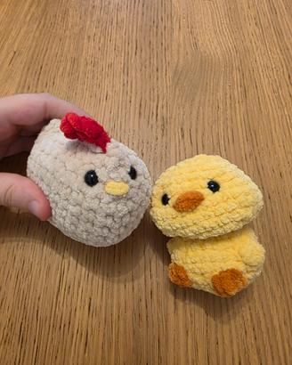 Peluche Gallina e Pulcino Pop-it