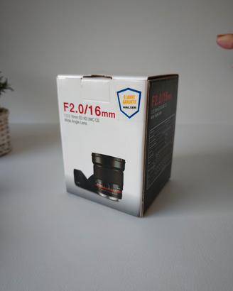 Samyang 16mm F2 attacco Fujifilm X mount