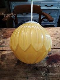 Lampadario in vetro anni 50